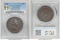 British Dependency. George III Proof Penny 1786 PR64 Brown PCGS, KM9.1, Prid-16A. Engrailed edge. Dark chocolate surfaces with a subtly blue radiance ...