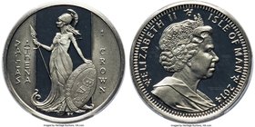 British Dependency. Elizabeth II palladium Proof "Athena" Crown 2014-PM PR69 Deep Cameo PCGS, Pobjoy Mint, KM1554. Mintage: 2,014. APdW 0.999oz. First...