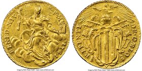 Papal States. Benedict XIV gold Zecchino 1741 MS61 NGC, Rome mint, KM943, Fr-231, B-2728. A very rarely offered emission, a bit soft in portions of th...