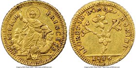 Papal States. Pius VI gold 30 Paoli (Doppia d'Oro) 1786 XF40 NGC, Rome mint, KM1049, Fr-246, B-2953. A pleasing specimen with a nice strike and no ser...