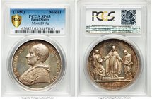 Papal States. Leo XIII silver Specimen Medal Anno III (1880) SP63 PCGS, Mont-29. 43mm. By F. Bianchi. A fine medal with amber tones congregated in the...