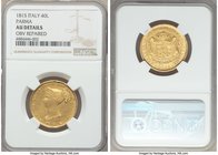 Parma. Maria Luigia (Maria Louise) gold 40 Lire 1815 AU Details (Obverse Repaired) NGC, KM-C32. A scarce and highly pleasing type that, unfortunately,...