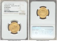 Piedmont. Subalpine Republic gold 20 Francs L'An 10 (1801/2) VF Details (Repaired) NGC, Turin mint, KM-C5. Mintage: 1,492. The scarcer date of this al...