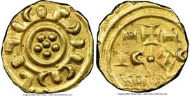 Sicily. Frederick II of Hohenstaufen gold Tari ND (1197-1250) AU55 NGC, Messina mint, Fr-647, Biaggi-1248 (R). 1.17gm. Exhibiting dead-on centering on...