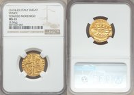 Venice. Tomaso Mocenigo gold Ducat ND (1414-1423) MS65 NGC, CNI-VIIa.20. 3.56gm. TOM • MOCЄNIGO | • S | • M | • V | Є | N | Є | T | I / • SIT • T • XP...