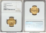 Venice. Alvise Mocenigo IV gold Zecchino ND (1763-1778) MS63 NGC, KM671. 3.47gm. ALOY • MOCEN • | S | • M | • V | E | N | E | T • / SIT • T • XPE • DA...