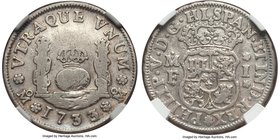 Philip V Real 1733/2 Mo-MF/F VF20 NGC, Mexico City mint, KM75.1. A wholesome coin, free of distracting flaws and with contained, even wear. Overdate a...