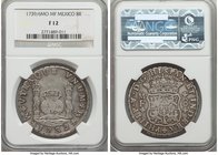 Philip V 8 Reales 1739/6 Mo-MF F12 NGC, Mexico City mint, KM103. Evenly worn and rather wholesome with no major defects. A scarcer overdate which prov...