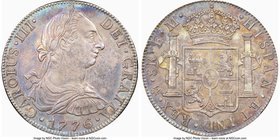 Charles III 8 Reales 1776 Mo-FM AU53 NGC, Mexico City mint, KM106.2. An important date notably free of corrosion or cleaning, and endowed visually stu...
