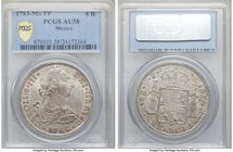 Charles III 8 Reales 1783 Mo-FF AU58 PCGS, Mexico City mint, KM106.2. Exceedingly attractive owing to a luxurious silver patina that uniformly blanket...