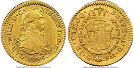 Charles IV gold Escudo 1796 Mo-FM AU58 NGC, Mexico City mint, KM120. Most desirable in this penultimate grade, the next finest from NGC ranking a full...