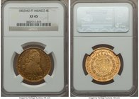 Charles IV gold 4 Escudos 1802 Mo-FT XF45 NGC, Mexico City mint, KM144. Softly struck in the centers as is usual for the type, with reddish tone and s...