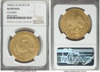 Republic gold 8 Escudos 1850 Ga-JG AU Details (Cleaned) NGC, Guadalajara mint, KM383.5. AGW 0.7615 oz. 

HID09801242017