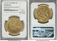 Republic gold 8 Escudos 1851 GC-MP AU Details (Removed From Jewelry) NGC, Guadalupe y Calvo mint, KM383.6. One of the most collectible mints in the se...