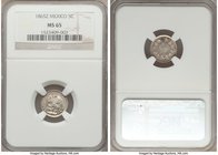 Maximilian 5 Centavos 1865-Z MS65 NGC, Zacatecas mint, KM385.3. A blazing gem uncirculated representative of this popular one-year type, with outstand...