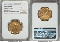 Republic gold 10 Pesos 1874/3 Mo-M AU Details (Obverse Cleaned) NGC, Mexico City mint, KM413.7. A recognized, but surprisingly difficult, overdate wit...