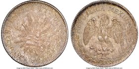 Chihuahua. Revolutionary "Army of the North" Peso 1915 CH-FM MS63 NGC, Chihuahua mint, KM619. Admitting a notably small amount of the usual striking u...