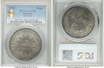 Durango. Revolutionary "Muera Huerta" Peso 1914 AU58 PCGS, Durango mint, KM622. A commendable example of this revolutionary issue, dressed in a soft s...