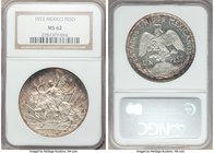 Estados Unidos "Caballito" Peso 1912 MS62 NGC, Mexico City mint, KM453. A coin which at first glance seems to press the upper bounds of its assigned g...