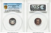 Estados Unidos 5-Piece Certified silver "14th International Numismatic Convention" Proof Set 1988-Mo PCGS, 1) 1/10 Onza - PR68 Deep Cameo, cf. KMX-MB4...