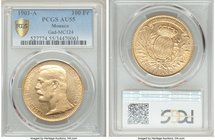 Albert I gold 100 Francs 1901-A AU55 PCGS, Paris mint, KM105, Gad-MC124. AGW 0.9334 oz.

HID09801242017