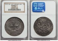 Cambrai. Louis de Berlaimont (1570-1596) Daalder 1573 AU50 NGC, Dav-8215, Delm-411 (R2). With the titles of Maximilian II. Exceptionally fine for the ...