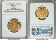 Kampen. City gold Ducat 1652 MS62 NGC, KM44, Delm-1117 (R1-R2). Struck in the name of Ferdinand III. An outstanding representative of this rare type, ...