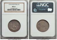 Charles III 8 Reales 1761 LM-JM MS61 NGC, Lima mint, KM53. A pleasing specimen with lighter devices, sharply struck and sparkling over the smooth and ...