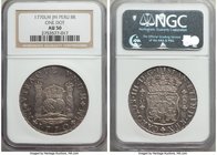 Charles III 8 Reales 1770 LM-JM AU50 NGC, Lima mint, KM64.3. One Dot variety. An enticing selection offering fully outlined devices surrounded by stil...