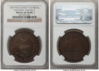 Legislative Assembly bronze "Visit of Secretary of War Taft" Medal 1907 AU58 Brown NGC, Basso-743. 38mm. Near-mint condition, with mahogany-toned fiel...