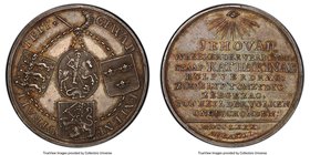 Catherine II silver Specimen "The First League of Armed Neutrality" Medal 1780 SP63 PCGS, Diakov-184.2 (R2). 32mm. By A. van Baerli. Struck on the occ...