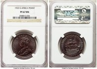 George V Proof Penny 1923 PR67 Brown NGC, KM14.1. Mintage: 1,402. Glossy ebony-brown surfaces, low mintage with usual bold strike. 

HID09801242017