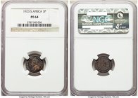 George V 5-Piece Certified silver Proof Set 1923 NGC, 1) 3 Pence - PR64, KM-A15 2) 6 Pence - PR65, KM-A16 3) Shilling - PR63, KM17.1 4) Florin - PR64,...