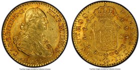 Charles IV gold Escudo 1798 M-MF MS62 PCGS, Madrid mit, KM434, Fr-298. Rich honey-gold color with orange-peel toning in recessed areas. 

HID0980124...
