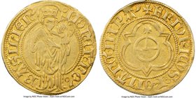Basel. Free Imperial City gold Goldgulden ND (1452-1478) VF30 NGC, Fr-9, HMZ-2-49h. With Friedrich III as Emperor. MONET NO BASILEN Madonna standing f...