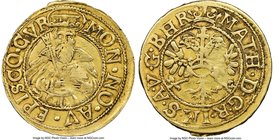 Chur - Bishopric. Johann V Flugi von Aspermont gold Goldgulden ND (1601) XF45 NGC, KM44, Fr-196, HMZ-2-404a. 3.19gm. With the name and titles of Matth...