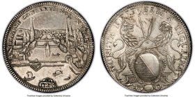 Zurich. Canton "City View" Taler 1724 AU53 PCGS, KM144, Dav-1784. Sharply struck, with noticeable double-strike on REPUBLICA. Only minor flaws are not...