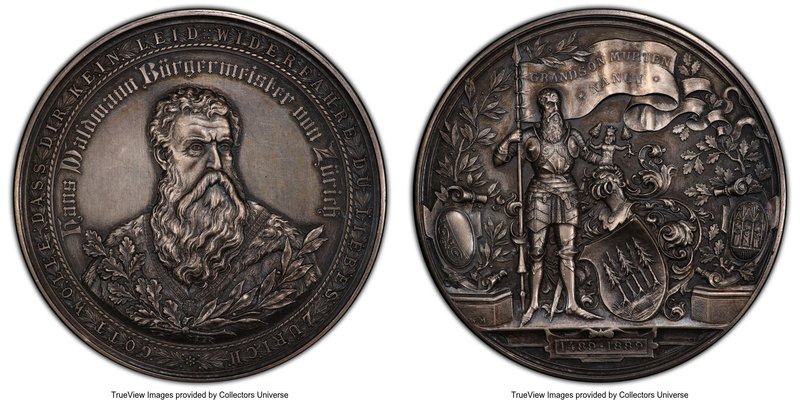Confederation silvered-copper Specimen "Hans Waldmann - 400th Anniversary of Dea...