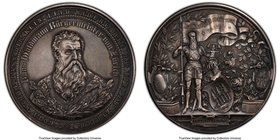 Confederation silvered-copper Specimen "Hans Waldmann - 400th Anniversary of Death" Medal 1889 SP63 PCGS, Martin-162, SM-489, Kaiser-591b. 69.8mm. 181...