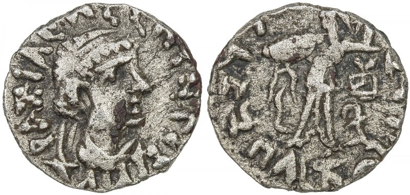 INDO-SCYTHIAN SATRAPS: Bhadrayasha, ca. 100 AD, AR drachm (2.18g), Senior-160-2D...