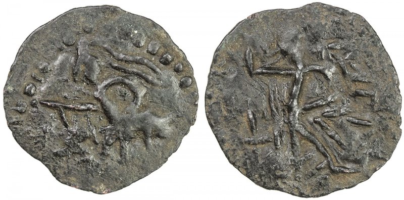 POST-KUSHAN: probably 4th century, AE (1.38g), Pieper-1242 (this piece), anonymo...