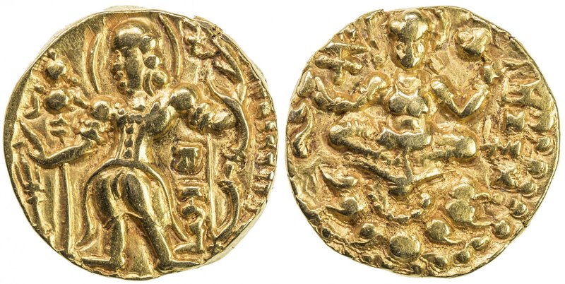 GUPTA: Chandragupta II, 383-412, AV dinar (7.80g), Mitch-4796 ff, archer type, k...
