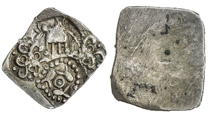 VIDARBHA: Punchmarked, ca. 500-400 BC, AR ½ karshapana (1.62g), from Vainanga Va...