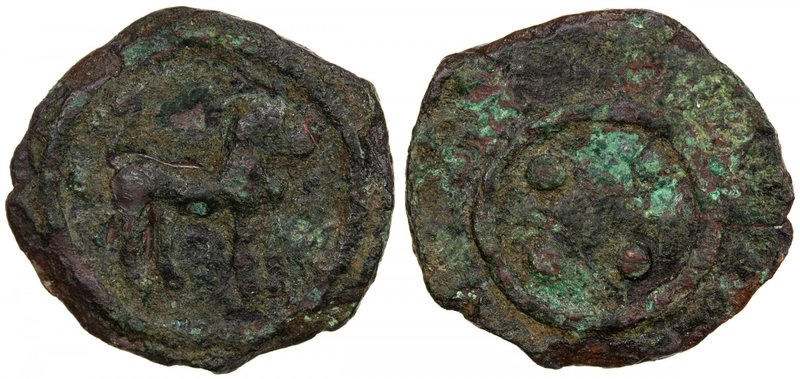 CEYLON: Anonymous, ca. 2nd/3rd century AD, AE unit (2.55g), Codrington Plate II,...