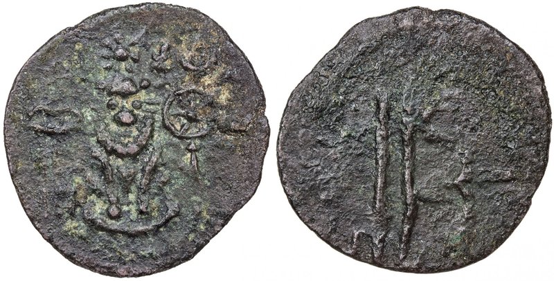 CHERA: Anonymous, 3rd century AD, AE (1.77g), Mitch-SI.103, cf. Pieper-786, tige...