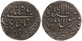MUGHAL: Shah Jahan I, 1628-1658, AR rupee (11.35g), Surat, AH1057 year 21, KM-230.3, BMC-660, superb example of a somewhat scarce local type, AU.

 ...