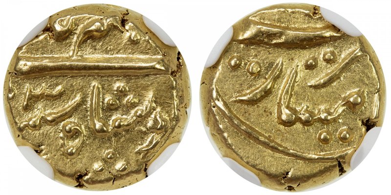 MUGHAL: Muhammad Shah, 1719-1748, AV pagoda, Imtiyazgarh, year 3, KM-E440.1, sup...