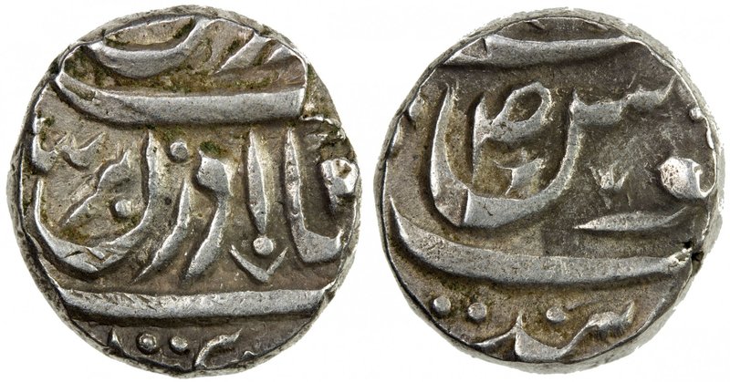 JIND: Gajpat Singh, 1764-1789, AR ahmadi rupee (10.95g), Sahrind, ND, KM-1, Temp...