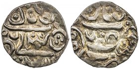 LADAKH: AR ja'u (2.68g), "Butan", ND (1715-1815), KM-1.1, scarce type, possibly from an alternative mint, and somewhat like the timasha style from Gar...