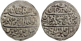 MYSORE: Tipu Sultan, 1782-1799, AR double rupee (22.64g), Patan, AH1199 year 3, KM-127, bold strike, choice EF, R. With the cyclical year "39 ", indic...